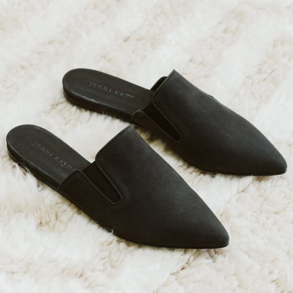Jenni Kayne - Oiled Leather Mule in Black